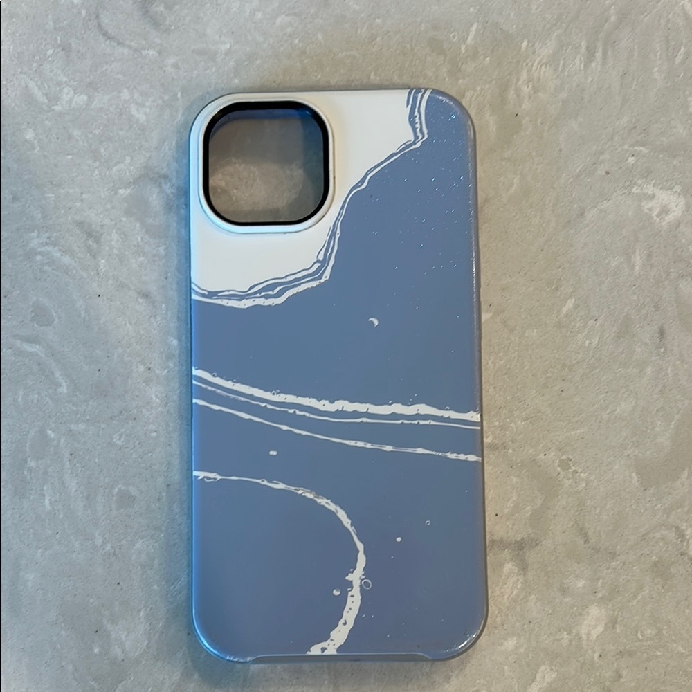 OtterBox Blue and White iPhone Case with Artistic Design